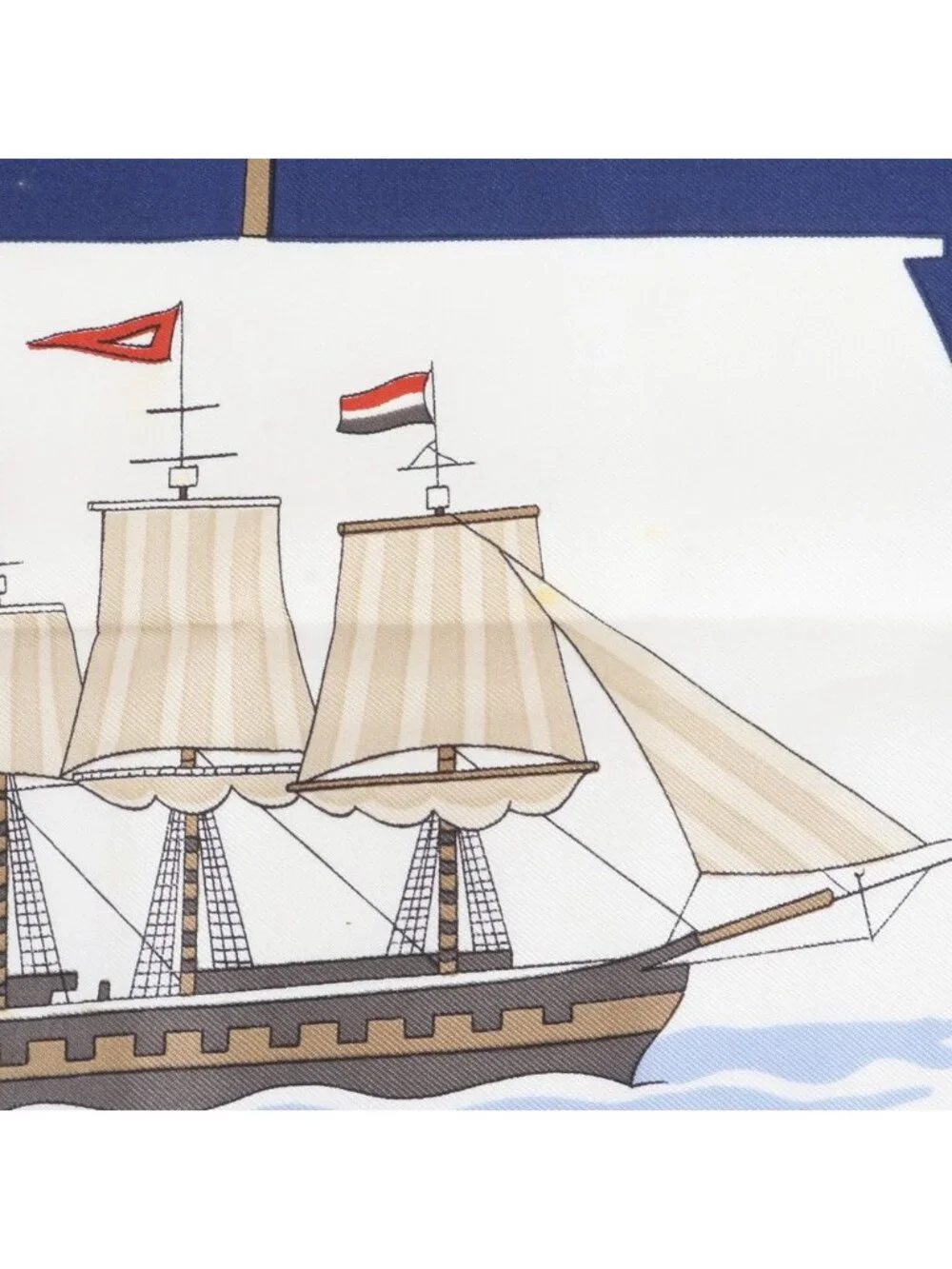 Hermes Carre 90 Grand Large Ship Silk 100% Scarf